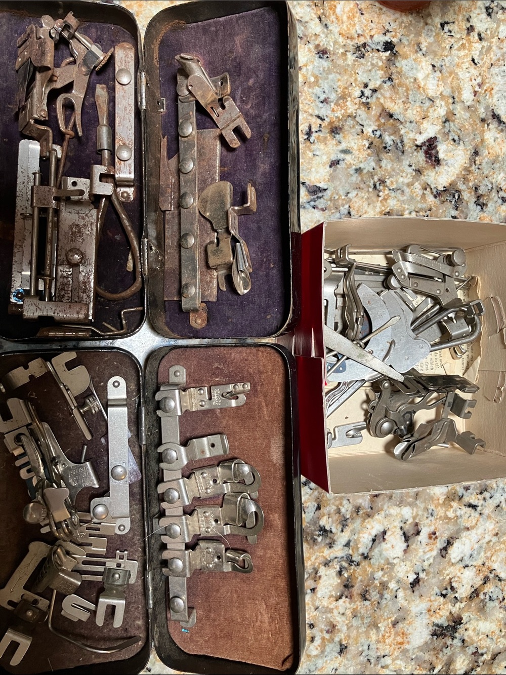 Assorted Sewing Machine Attachments - Stainless Steel